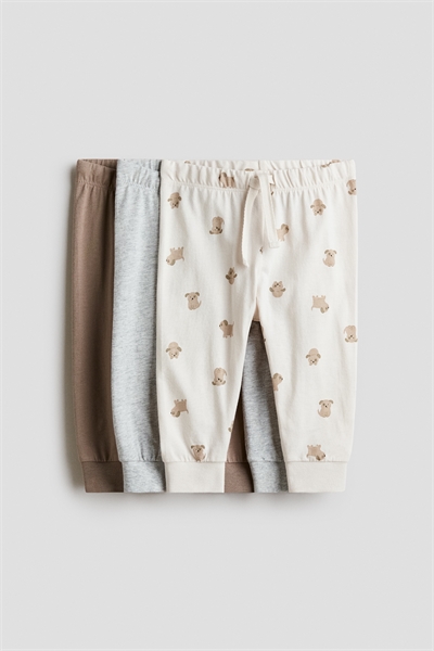 Джоггеры из хлопкового джерси в количестве 3 штук артикул 1225008012