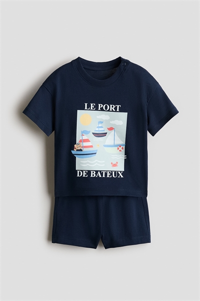 Детский комплект одежды из хлопка: футболка и шорты артикул 1314916002