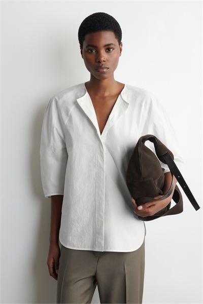 Скульптурная блузка из хлопка-поплина Pima артикул 1319197001