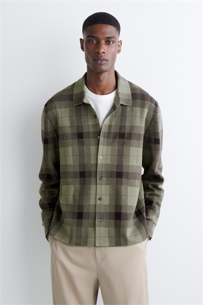 Расслабленная полосатая рубашка из трикотажного хлопка артикул 1263695002