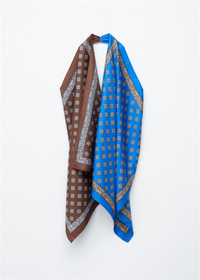 Шелковый шарф-топ с завязками на шее артикул 1336803001