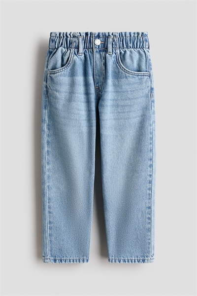 Джинсы свободного кроя с поясом со сборками артикул 1233423011