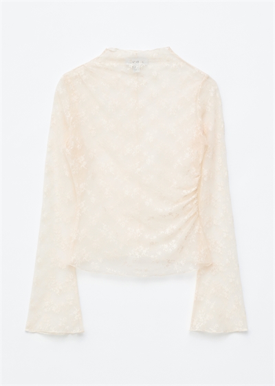 Кружевной топ с длинными рукавами артикул 1293170006