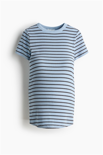 Футболка для беременных в рубчик MAMA артикул 1308190005