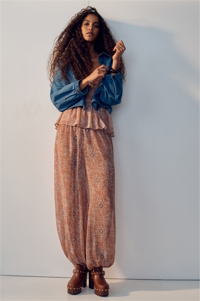 Брюки с широкими штанинами артикул 1322725001