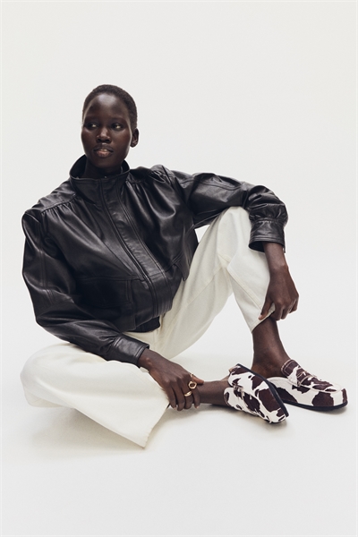 Кожаные лоферы-мули артикул 1328026002