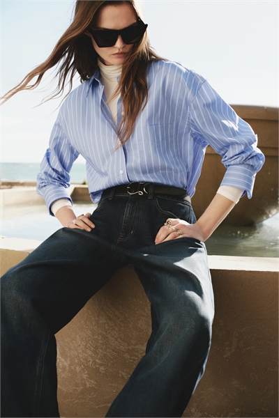 Рубашка из поплина оверсайз артикул 1328771001