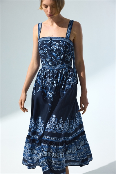 Хлопковое платье с завязками артикул 1329332001