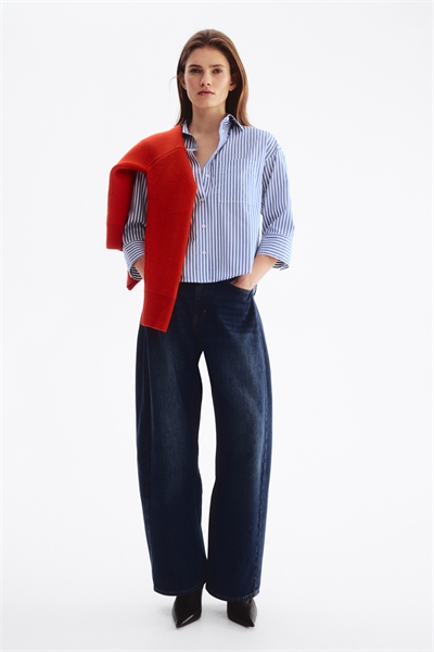 Короткая блузка из поплина артикул 1329619001