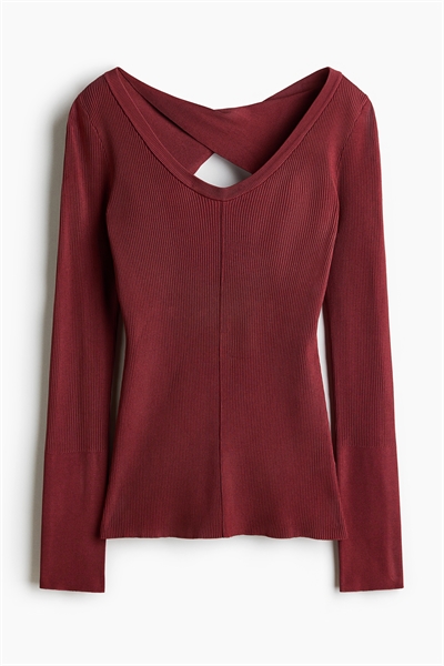 Топ с ребристой вязкой и закрученными деталями артикул 1333234001