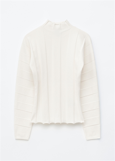 Топ с ребристым воротником-стойкой артикул 1335736001