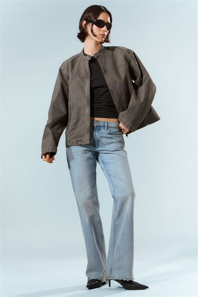 Оверсайз-куртка из вымытого полотна артикул 1320386002