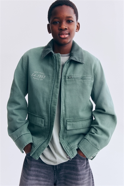 Куртка из твила с вышитым мотивом артикул 1316103001