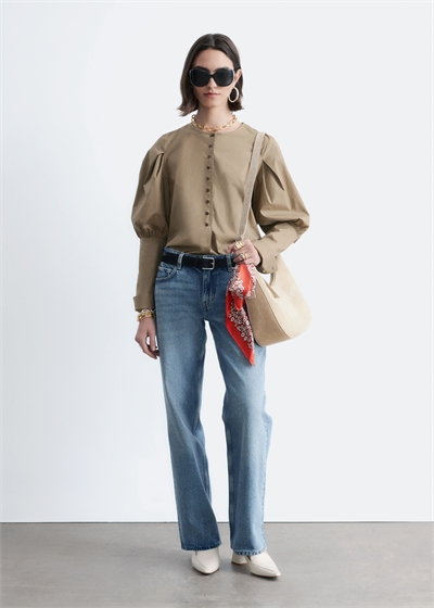 Джинсы с прямыми брючинами артикул 1318163004