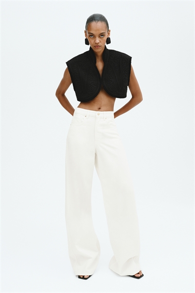 Джинсы с широкой высокой талией артикул 1318425005