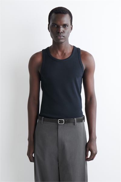 Тонкая майка в рубчик артикул 1150895005