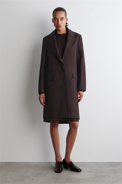 Приталенное хлопковое пальто артикул 1297632001