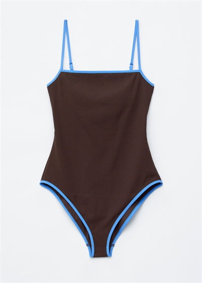 Купальник с контрастной отделкой артикул 1252080003