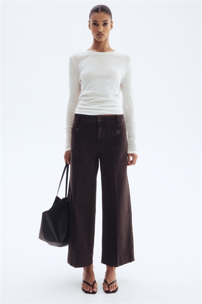 Широкие джинсы с высокой лодыжкой артикул 1294598005