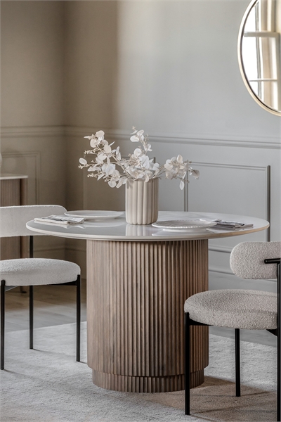 Круглый обеденный стол с мраморной столешницей артикул 1312940001