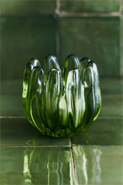 Стеклянный подсвечник для чайных свечей артикул 1320671005