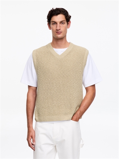 Хлопковый льняной жилет артикул 1326753001