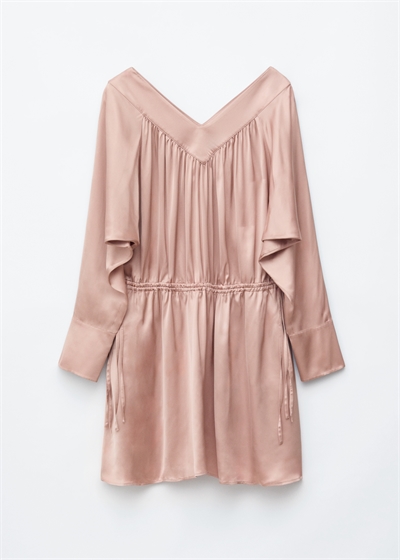 Мини-платье с V-образным вырезом и завязками артикул 1340049001