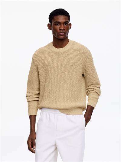 Свитер из смеси хлопка и льна артикул 1326754001