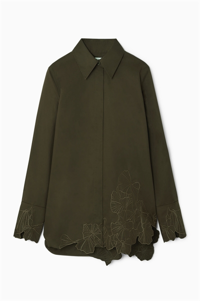Оверсайз рубашка с вышивкой артикул 1214081001