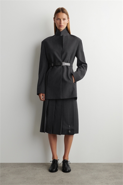 Мини-килт из шерстяного микса с поясом артикул 1314375002