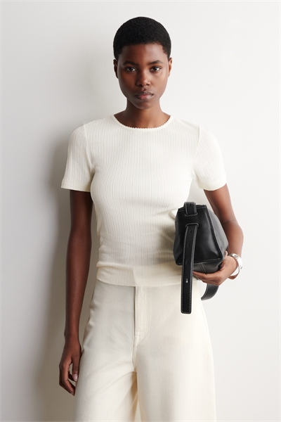 Футболка с узором «поинтел» артикул 1327029001