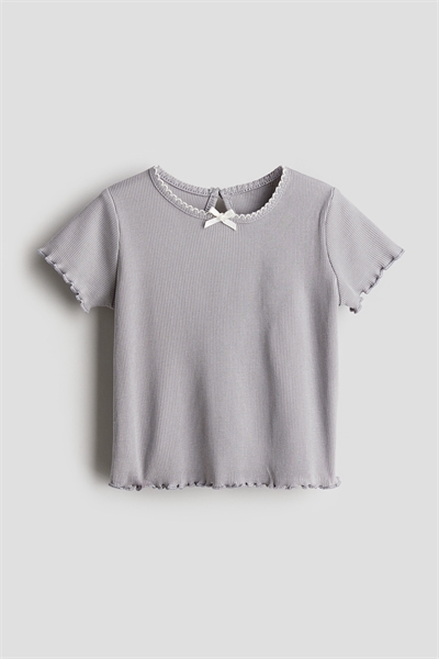 Топ из ребристого трикотажа артикул 1239339002