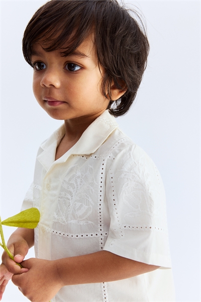 Хлопковая рубашка с вышивкой артикул 1273700001