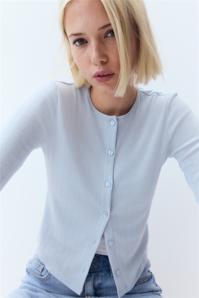 Кардиган из пуантельевого трикотажа артикул 1276147003