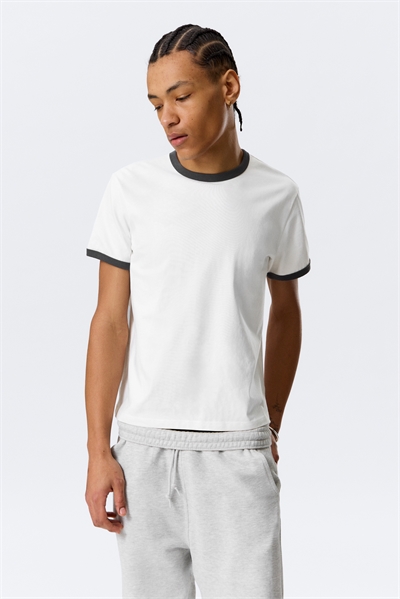 Хлопковая футболка с короткими рукавами с контрастной отделкой артикул 1316825004