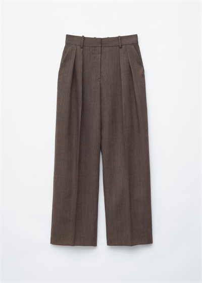 Брюки из шерсти с отутюженными складками артикул 1323976001