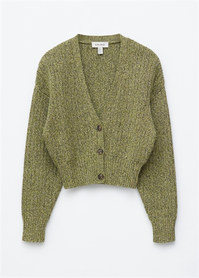 Хлопковый кардиган с ребристой вязкой артикул 1324861002