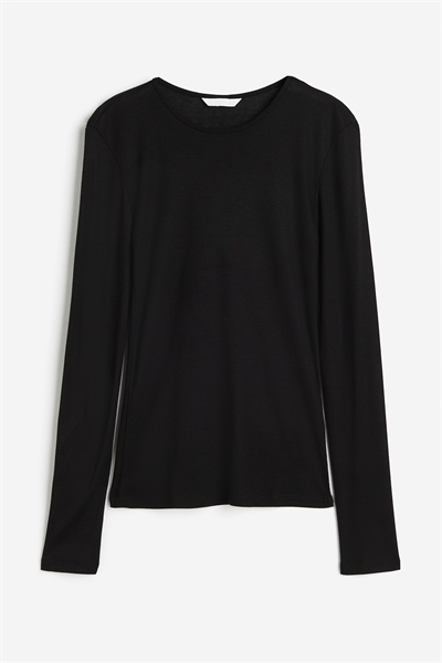 Топ из лиоцелла с длинными рукавами артикул 1201358002