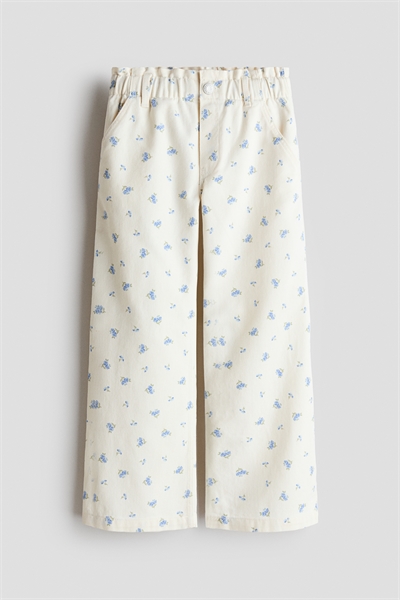 Широкие джинсы на резинке paper bag артикул 1228834035