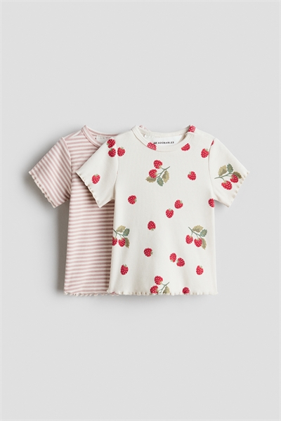 Ребристые хлопковые топы 2 шт. артикул 1262121004