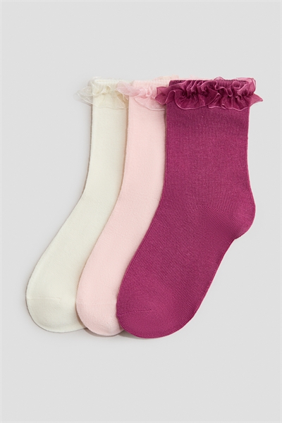 Носки с оборками, 3 пары артикул 1309207001