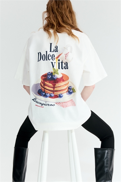 Футболка с крупным принтом артикул 1314592029