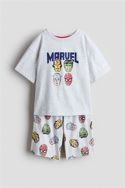 Пижама из хлопка с принтом артикул 1318208002