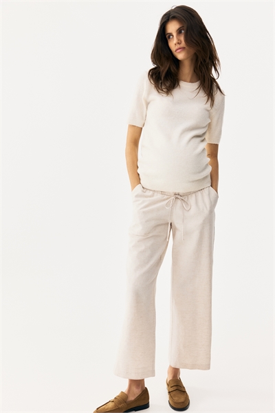 Брюки MAMA из смешанного льна с завязками артикул 1320259001