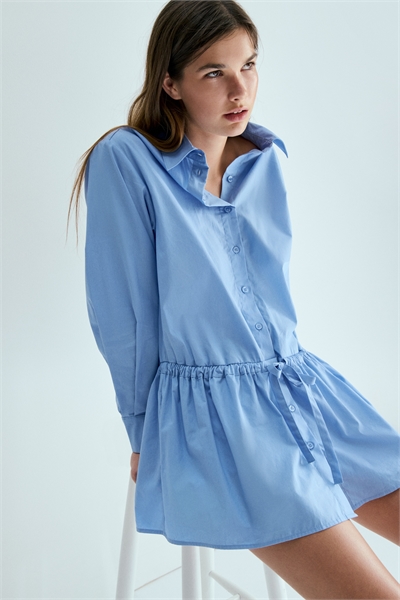 Платье-рубашка из поплина с завязками артикул 1322260001
