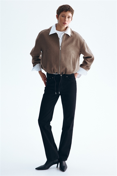 Короткая куртка из шерстяной смеси артикул 1327572003