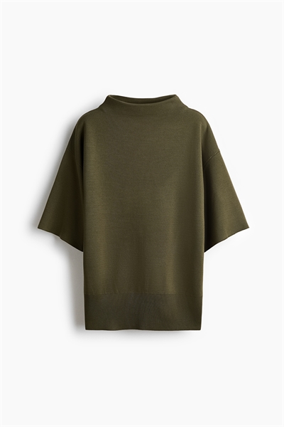 Вязаный топ с высоким воротником артикул 1344969002