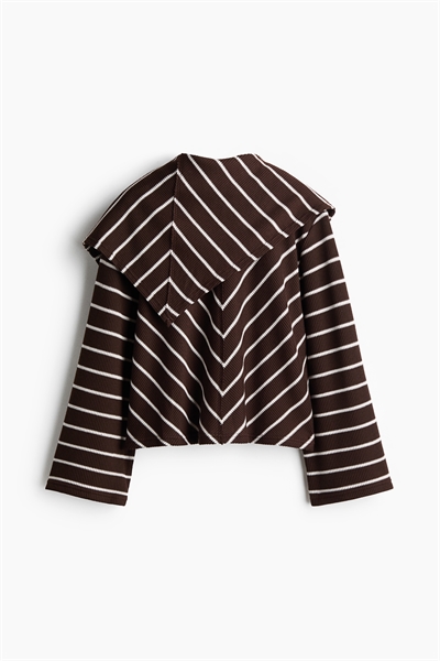 Топ с ребристой вязкой и шарфом артикул 1347656001