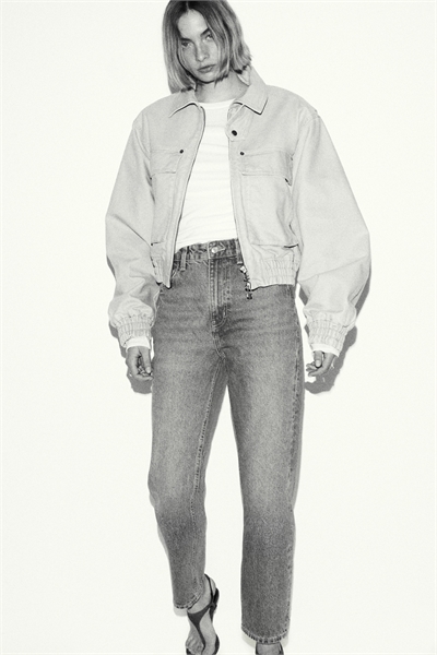 Джинсы Mom Slim Fit с высокой талией по щиколотку артикул 0941666082