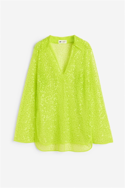 Рубашка-поповер из украшенной сетки артикул 1153178001